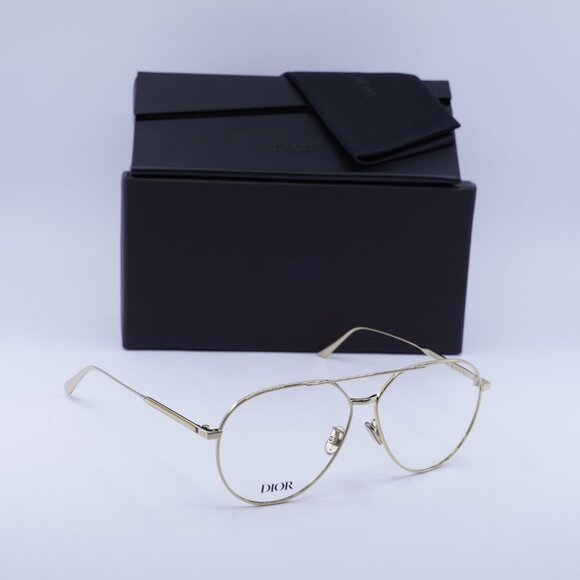Dior GEMDIORO AU B000 Aviator 58mm Eyeglasses - Gold - Picture 1 of 11